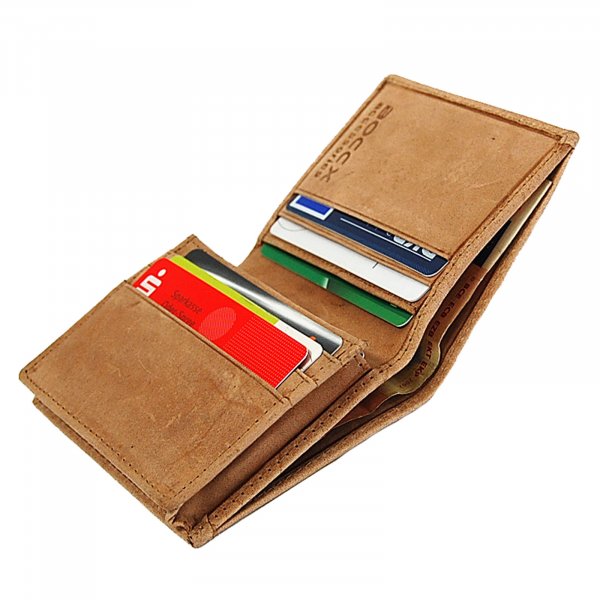 Kreditkartenetui Leder Kartenbox Kreditkartenbörse mit Scheinfach Vintage 40026